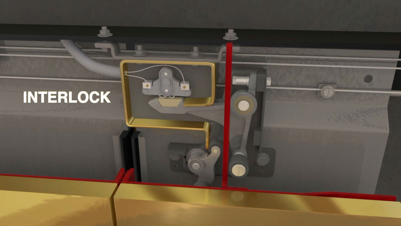 Technical rendering showing a separated tire structure.